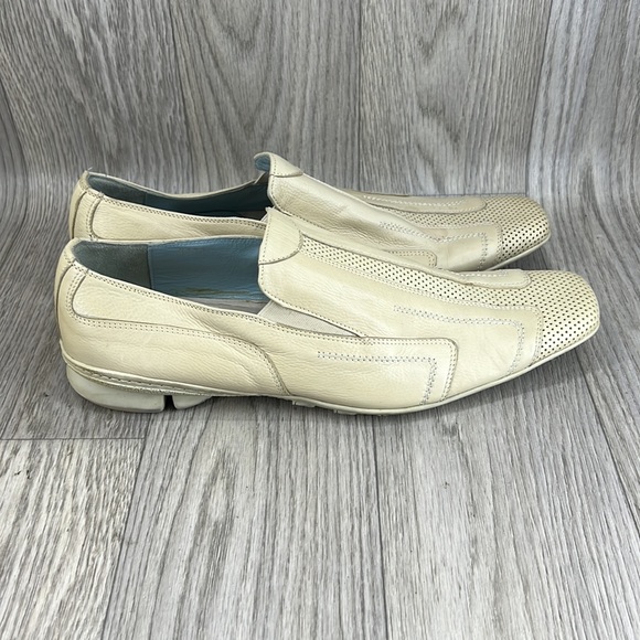 ERNESTO DOLLANI 6133 BEIGE LEATHER SLIP ON LOAFERS - Picture 2 of 15